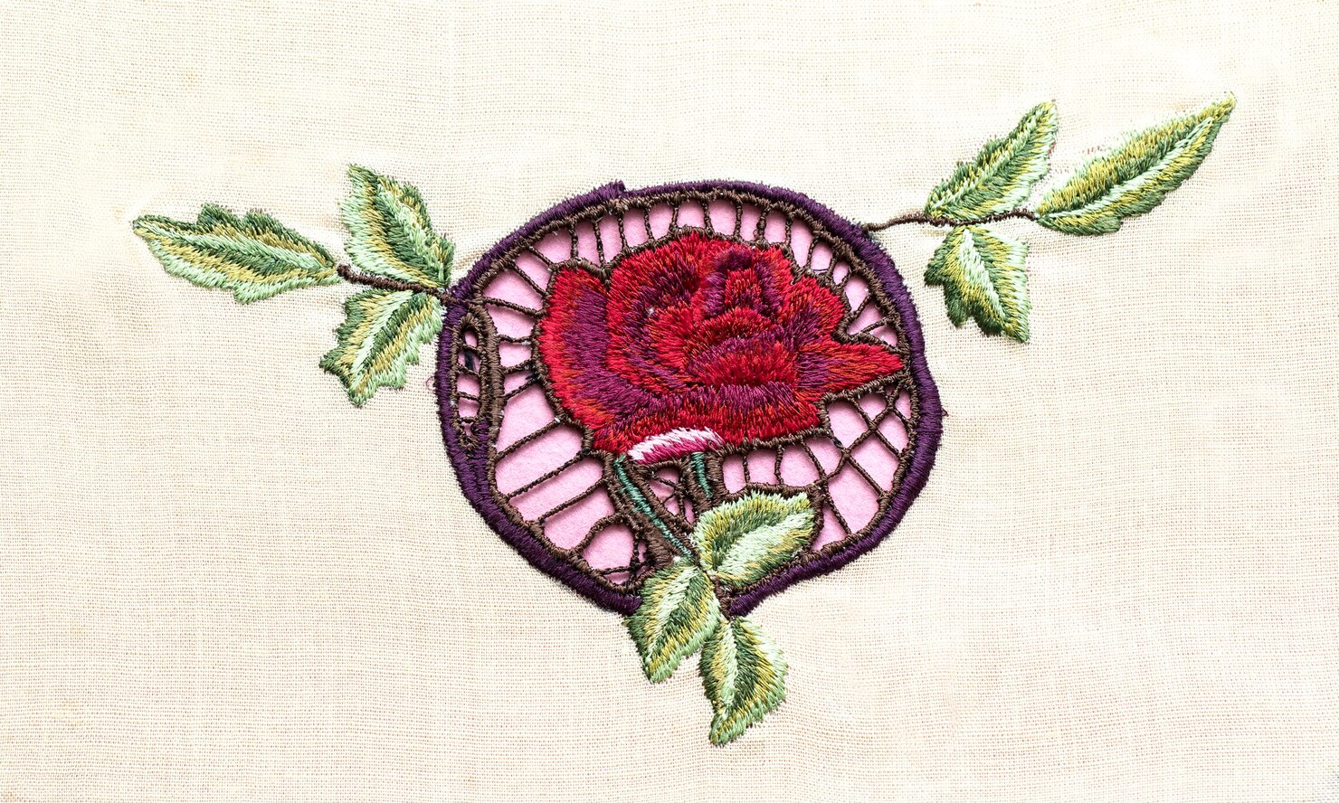 Embroidery craftswoman at work
